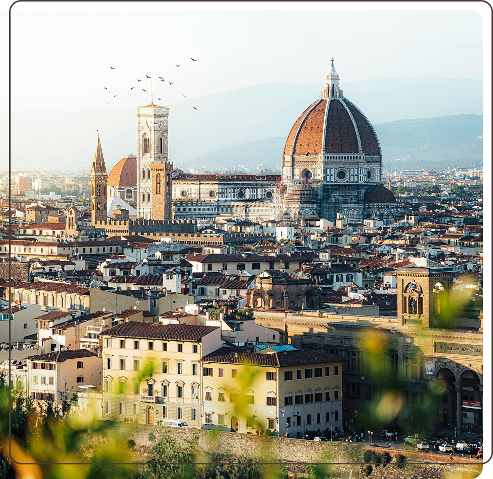 Firenze, fiume Arno e la Cattedrale di Santa Maria del Fiore